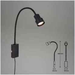 Briloner Steckerleuchte Tusi 1 X GU10 Schwarz 5 W 18 Briloner Steckerleuchte Tusi 1 X GU10 Schwarz 5 W -Lampen & Leuchten affär 550255 5