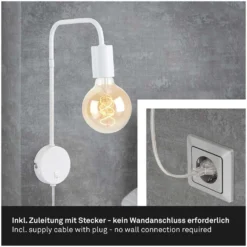Briloner Steckerleuchte Alva 1 X E27 Weiss -Lampen & Leuchten affär 550259 3