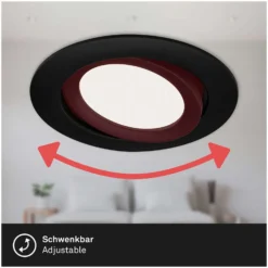 Brilo LED-Einbauleuchte Flat In Matt Schwarz 7 W -Lampen & Leuchten affär 550262 3