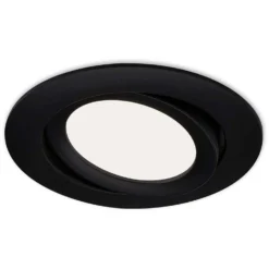 Brilo LED-Einbauleuchte Flat In Matt Schwarz 7 W / 3 Stk.