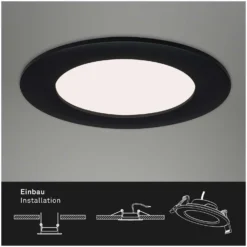Brilo LED-Einbauleuchte Flat In Matt Schwarz 7 W / 3 Stk. -Lampen & Leuchten affär 550265 4