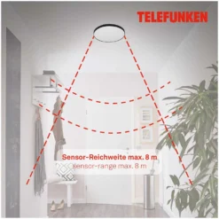Telefunken LED-Deckenleuchte Newa Weiss-Schwarz 16 W Mit Sensor -Lampen & Leuchten affär 550270 9