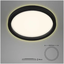 Briloner LED-Deckenleuchte Cadre Rund Schwarz 18 W -Lampen & Leuchten affär 550276 3