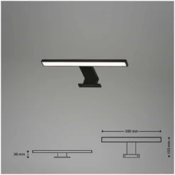 Brilo LED-Spiegelleuchte Dun Schwarz 5 W -Lampen & Leuchten affär 550279 4