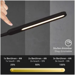 Brilo LED-Schreibtischleuchte Servo Schwarz 8 W / 600 Lm 11 Brilo LED-Schreibtischleuchte Servo Schwarz 8 W / 600 Lm -Lampen & Leuchten affär 550283 4
