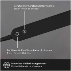 Brilo LED-Schreibtischleuchte Servo Schwarz 8 W / 600 Lm 12 Brilo LED-Schreibtischleuchte Servo Schwarz 8 W / 600 Lm -Lampen & Leuchten affär 550283 5