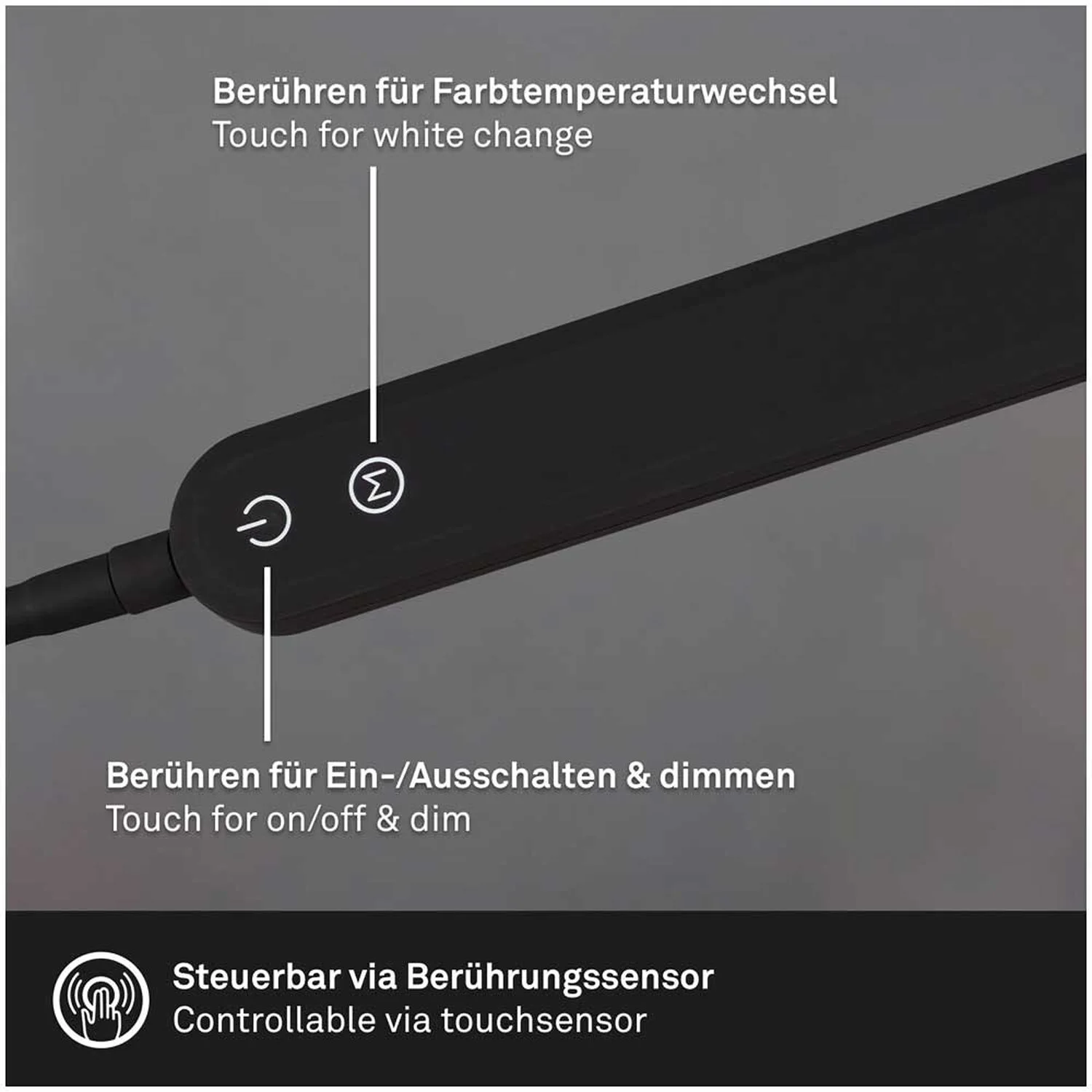 Brilo LED-Schreibtischleuchte Servo Schwarz 8 W / 600 Lm 5 Brilo LED-Schreibtischleuchte Servo Schwarz 8 W / 600 Lm – Bild 5