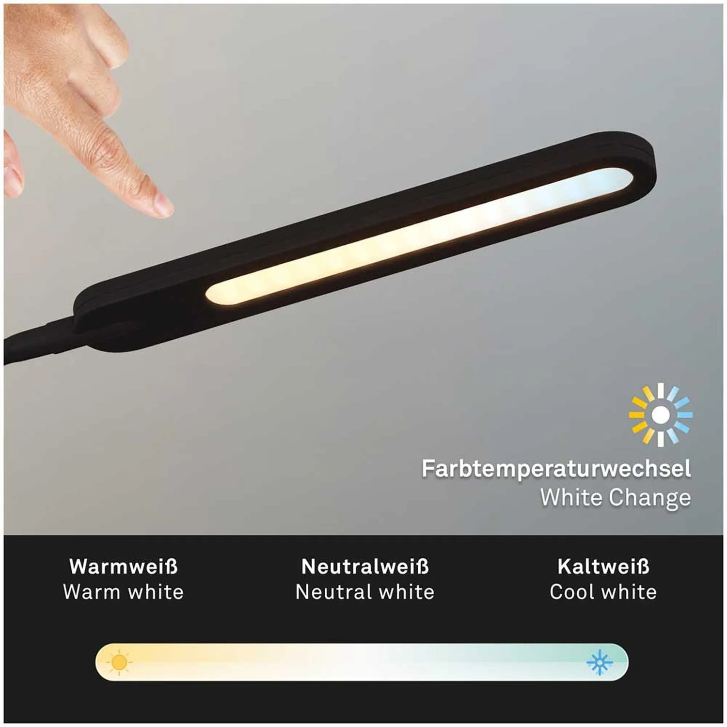 Brilo LED-Schreibtischleuchte Servo Schwarz 8 W / 600 Lm 7 Brilo LED-Schreibtischleuchte Servo Schwarz 8 W / 600 Lm – Bild 7