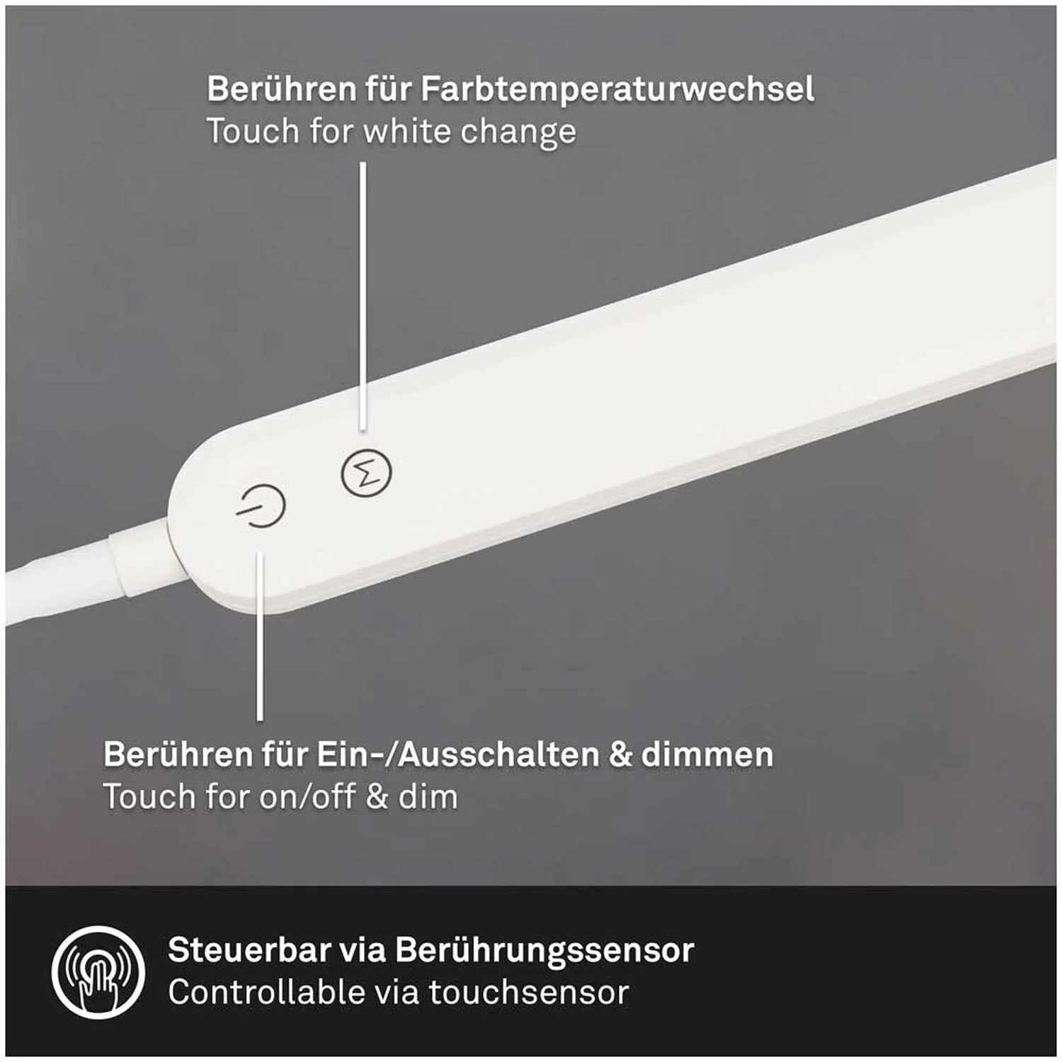 Brilo LED-Schreibtischleuchte Servo Weiss 8 W / 600 Lm 4 Brilo LED-Schreibtischleuchte Servo Weiss 8 W / 600 Lm – Bild 4