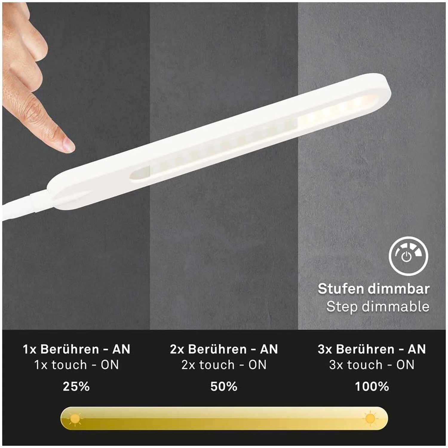Brilo LED-Schreibtischleuchte Servo Weiss 8 W / 600 Lm 5 Brilo LED-Schreibtischleuchte Servo Weiss 8 W / 600 Lm – Bild 5