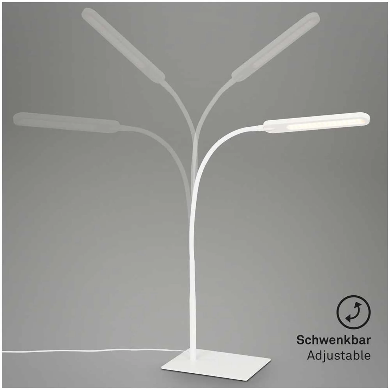 Brilo LED-Schreibtischleuchte Servo Weiss 8 W / 600 Lm 7 Brilo LED-Schreibtischleuchte Servo Weiss 8 W / 600 Lm – Bild 7