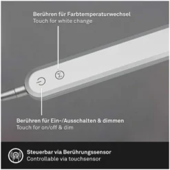 Brilo LED-Schreibtischleuchte Servo Silberfarben 8 W 11 Brilo LED-Schreibtischleuchte Servo Silberfarben 8 W -Lampen & Leuchten affär 550285 4