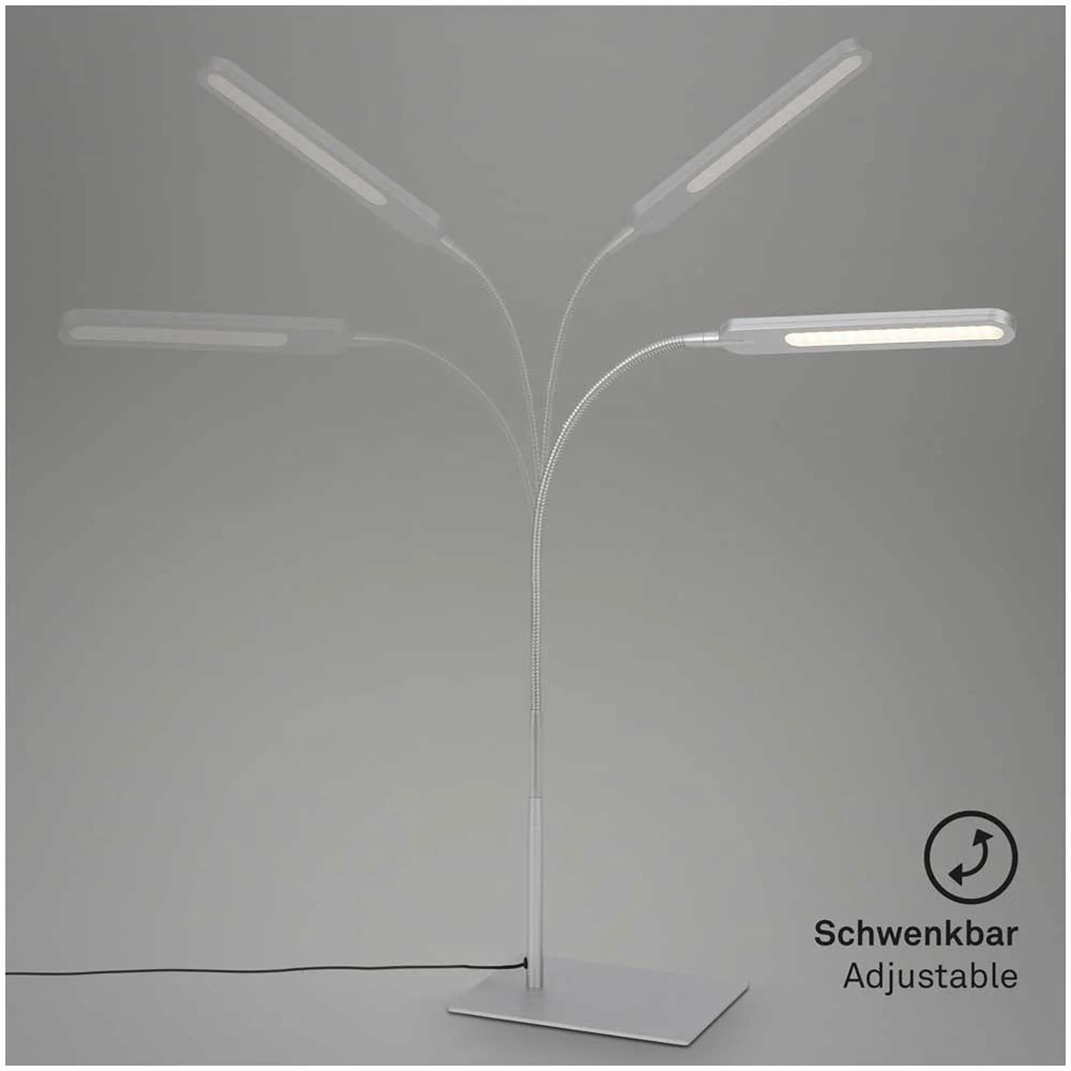 Brilo LED-Schreibtischleuchte Servo Silberfarben 8 W 5 Brilo LED-Schreibtischleuchte Servo Silberfarben 8 W – Bild 5