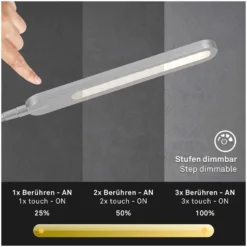 Brilo LED-Schreibtischleuchte Servo Silberfarben 8 W 14 Brilo LED-Schreibtischleuchte Servo Silberfarben 8 W -Lampen & Leuchten affär 550285 7