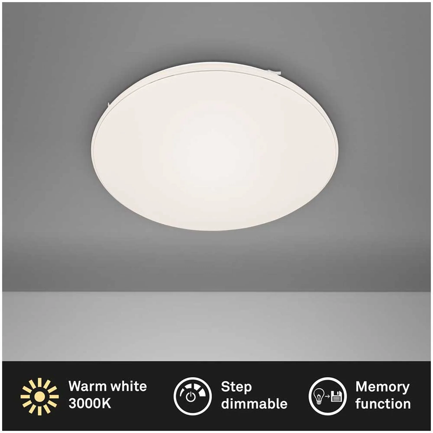 Brilo LED-Deckenleuchte Rupa Weiss 48 W 2 Brilo LED-Deckenleuchte Rupa Weiss 48 W – Bild 2