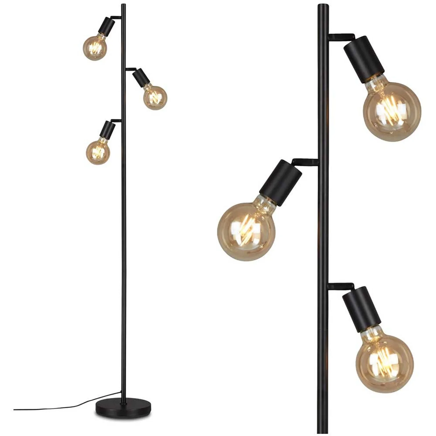 Brilo Stehleuchte Kuglo 3 X E27 Schwarz 1 Brilo Stehleuchte Kuglo 3 X E27 Schwarz