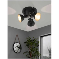 Eglo Spot Thornton 3 X E14 Rund Schwarz-Gold