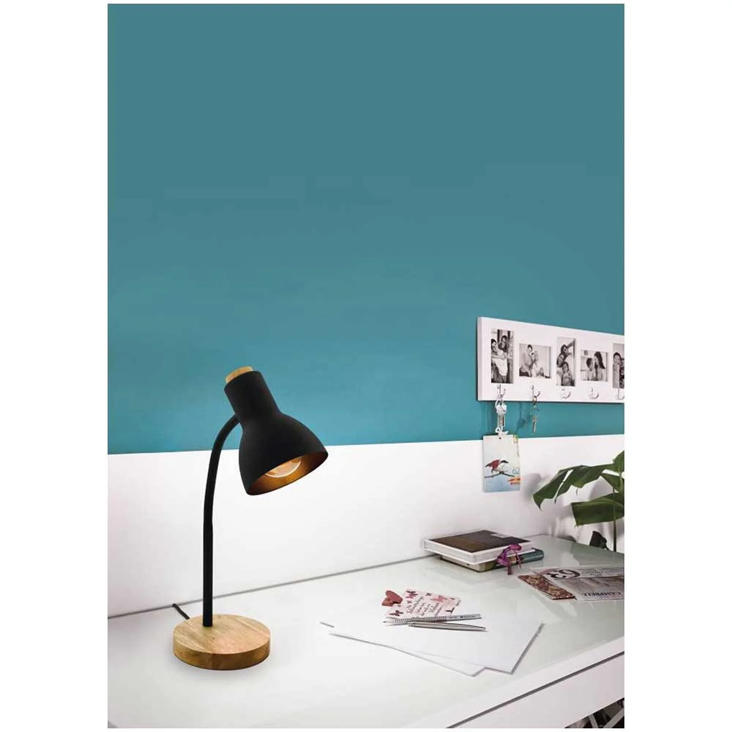 Eglo Tischleuchte Veradal E27 Schwarz 3 Eglo Tischleuchte Veradal E27 Schwarz – Bild 3