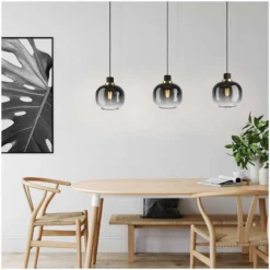 Eglo Hängeleuchte Ouilella 3 X E27 Schwarz-Grau -Lampen & Leuchten affär 552103 2