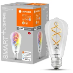 Ledvance Smart+ Wifi-LED-Leuchtmittel Edison Filament E27 RGBW 4,5 W / 300 Lm -Lampen & Leuchten affär 552646 2