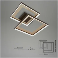 Briloner LED-Deckenleuchte Frame Blend Goldfarben 25 W -Lampen & Leuchten affär 552655 6