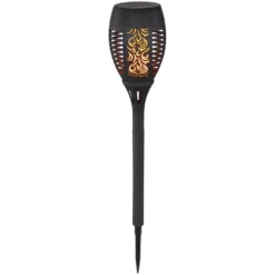 Globo LED-Solarleuchte Fackel Schwarz 0,1 W