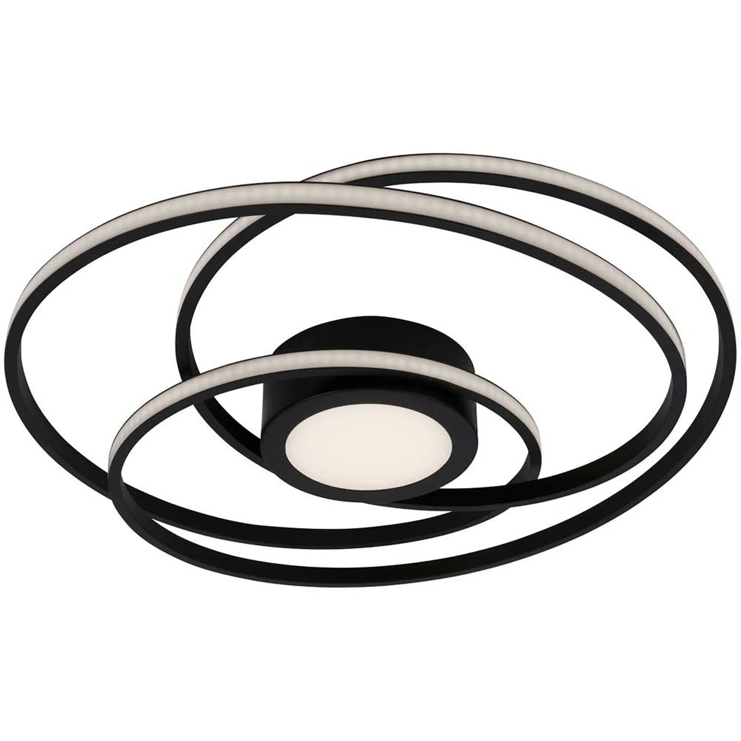 Brilo LED-Deckenleuchte Frame Curl Schwarz Ø 57 Cm / 26 W 1 Brilo LED-Deckenleuchte Frame Curl Schwarz Ø 57 Cm / 26 W