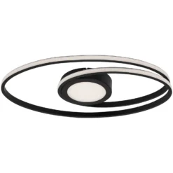 Brilo LED-Deckenleuchte Frame Curl Schwarz 57 X 34 Cm / 22 W