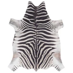 Kunstfell Amarillo Zebra Schwarz-Weiss 77 X 95 Cm