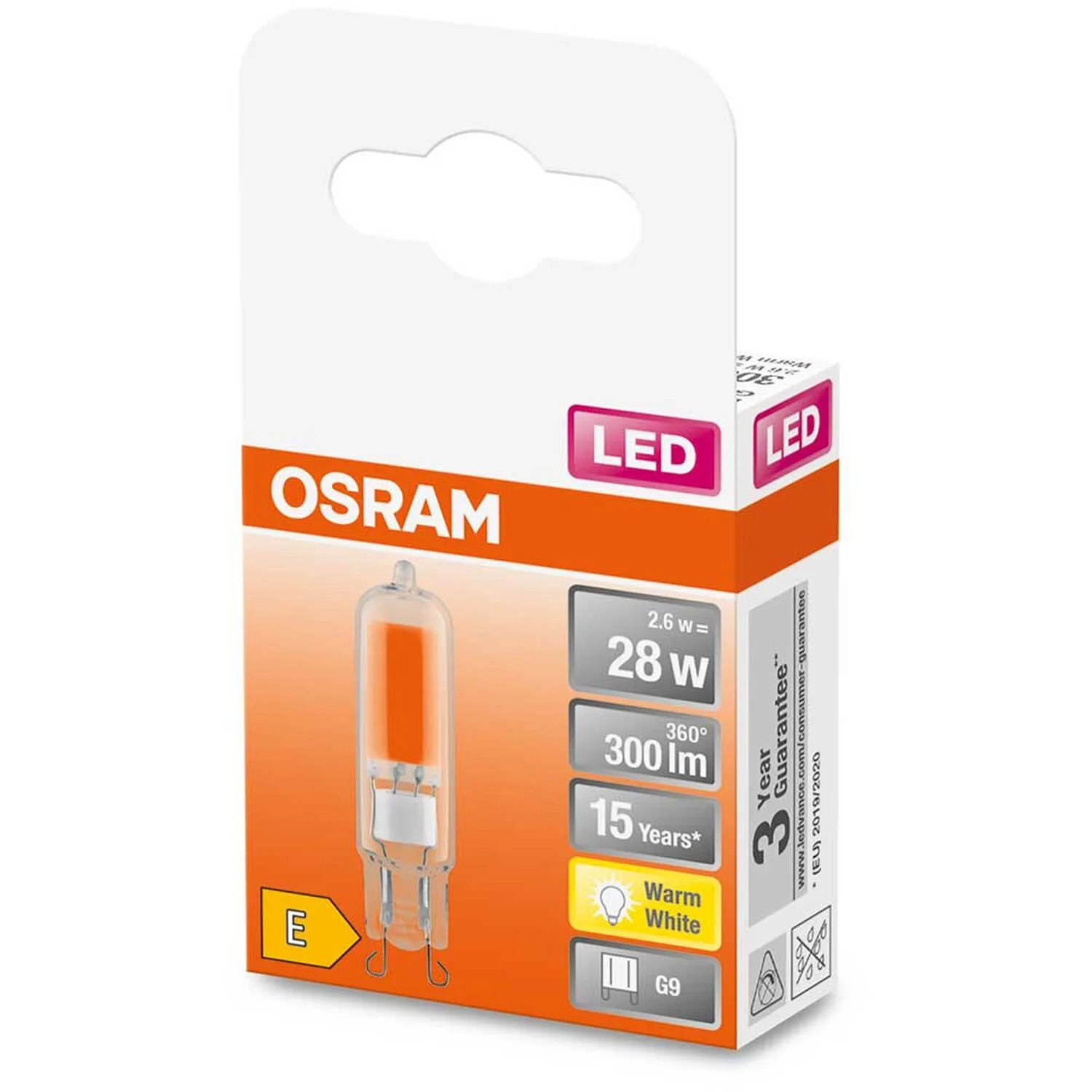 Osram LED-Lampe PIN G9 Warmweiss Klar 2,6 W / 300 Lm 5 Osram LED-Lampe PIN G9 Warmweiss Klar 2,6 W / 300 Lm – Bild 5