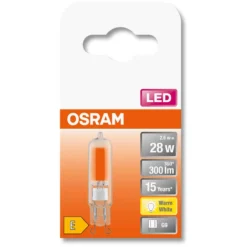 Osram LED-Lampe PIN G9 Warmweiss Klar 2,6 W / 300 Lm 12 Osram LED-Lampe PIN G9 Warmweiss Klar 2,6 W / 300 Lm -Lampen & Leuchten affär 553741 5