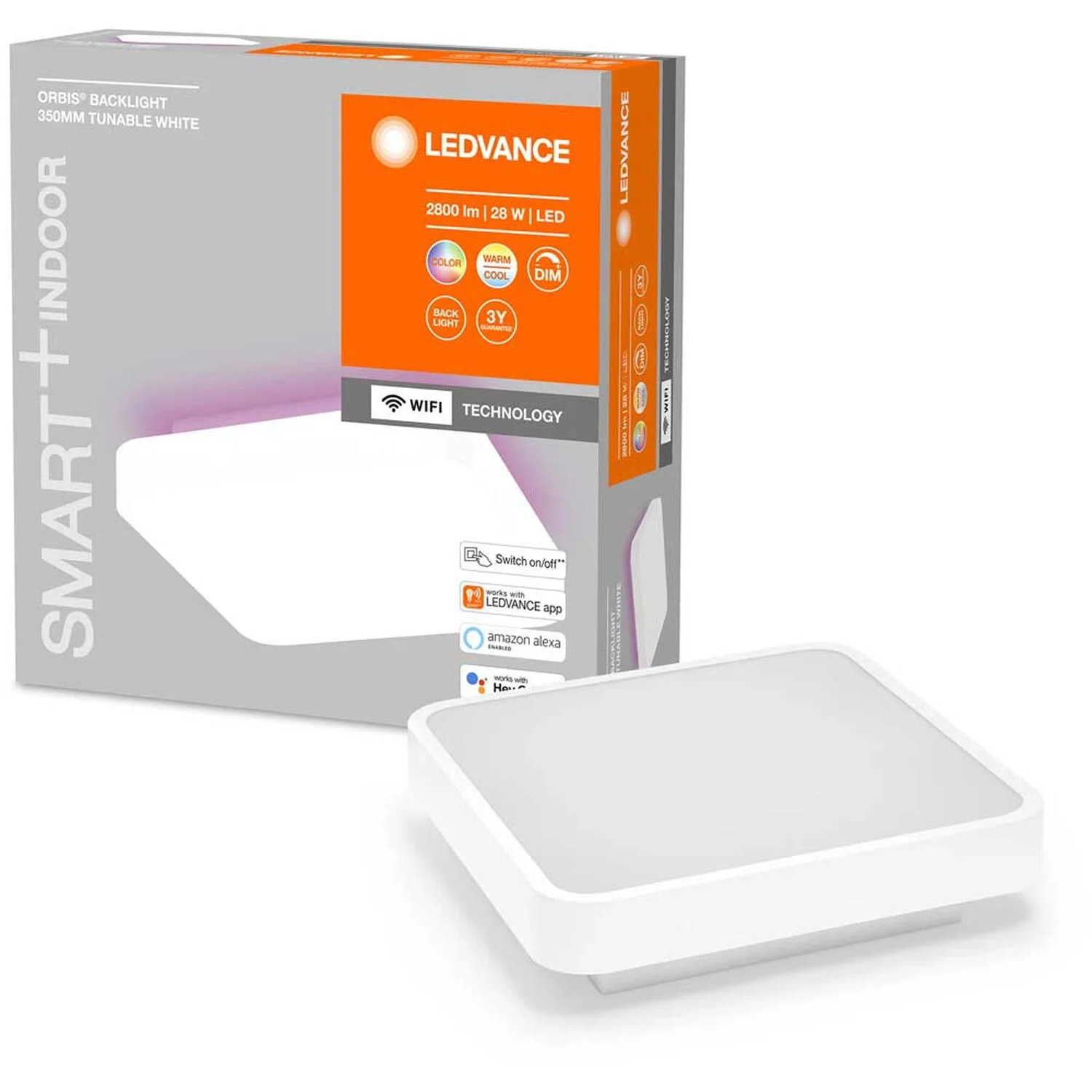 Ledvance Deckenleuchte Orbis SQ Smart Mit Farbwechsel Weiss 35 X 35 Cm 2 Ledvance Deckenleuchte Orbis SQ Smart Mit Farbwechsel Weiss 35 X 35 Cm – Bild 2