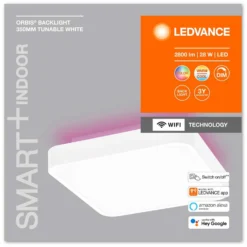 Ledvance Deckenleuchte Orbis SQ Smart Mit Farbwechsel Weiss 35 X 35 Cm 10 Ledvance Deckenleuchte Orbis SQ Smart Mit Farbwechsel Weiss 35 X 35 Cm -Lampen & Leuchten affär 553743 4