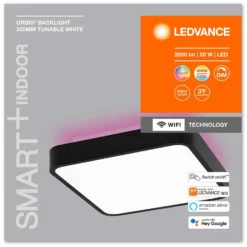 Ledvance Deckenleuchte Orbis SQ Smart Mit Farbwechsel Schwarz 35 X 35 Cm -Lampen & Leuchten affär 553744 4