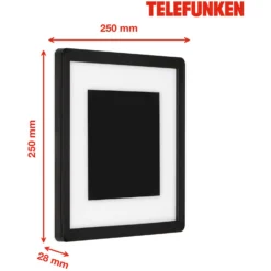 Telefunken Aussenleuchte Olpe LED Quadratisch Schwarz 15 W / 2'000 Lm -Lampen & Leuchten affär 553777 3