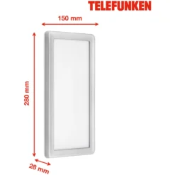 Telefunken Aussenleuchte Nizza LED Rechteckig Silber 16 W / 2'000 Lm -Lampen & Leuchten affär 553788 3