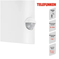 Telefunken Aussenleuchte Bern LED Rund Weiss 10 W / 1'200 Lm -Lampen & Leuchten affär 553796 4