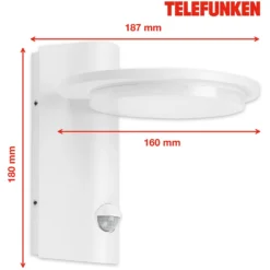 Telefunken Aussenleuchte Bern LED Rund Weiss 10 W / 1'200 Lm -Lampen & Leuchten affär 553796 5