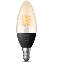 Philips Hue White LED-Leuchtmittel Kerze E14 Filament 4,5 W