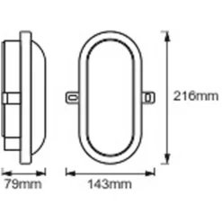 Ledvance LED-Leuchte Bulkhead Schwarz (HxBxT) 225 X 150 X 86 Mm / 11 W -Lampen & Leuchten affär 553960 9