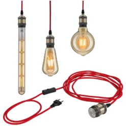 Paulmann LED-Pendelleuchte Neordic Eldar E27 Rot Brüniert Inkl. Stecker -Lampen & Leuchten affär 554021 3