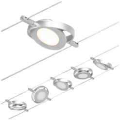 Paulmann LED-Seilsystem-Basis-Set RoundMac Matt Chrom 10 M / 5 X 4,5 W -Lampen & Leuchten affär 554050 6