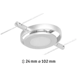 Paulmann LED-Seilsystem Einzelspot RoundMac Matt Chrom 4,5 W / 280 Lm -Lampen & Leuchten affär 554051 5
