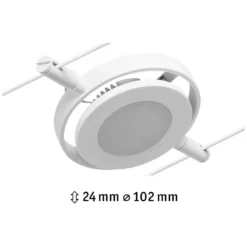 Paulmann LED-Seilsystem Einzelspot RoundMac Matt Weiss 4,5 W / 280 Lm 9 Paulmann LED-Seilsystem Einzelspot RoundMac Matt Weiss 4,5 W / 280 Lm -Lampen & Leuchten affär 554053 5