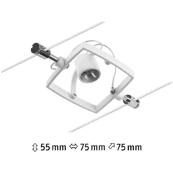 Paulmann Seilsystem Einzelspot Mac II GU5,3 Matt Weiss -Lampen & Leuchten affär 554067 5