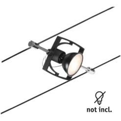 Paulmann Seilsystem Einzelspot Mac II GU5,3 Matt Schwarz