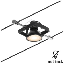 Paulmann Seilsystem Einzelspot Mac II GU5,3 Matt Schwarz -Lampen & Leuchten affär 554069 7