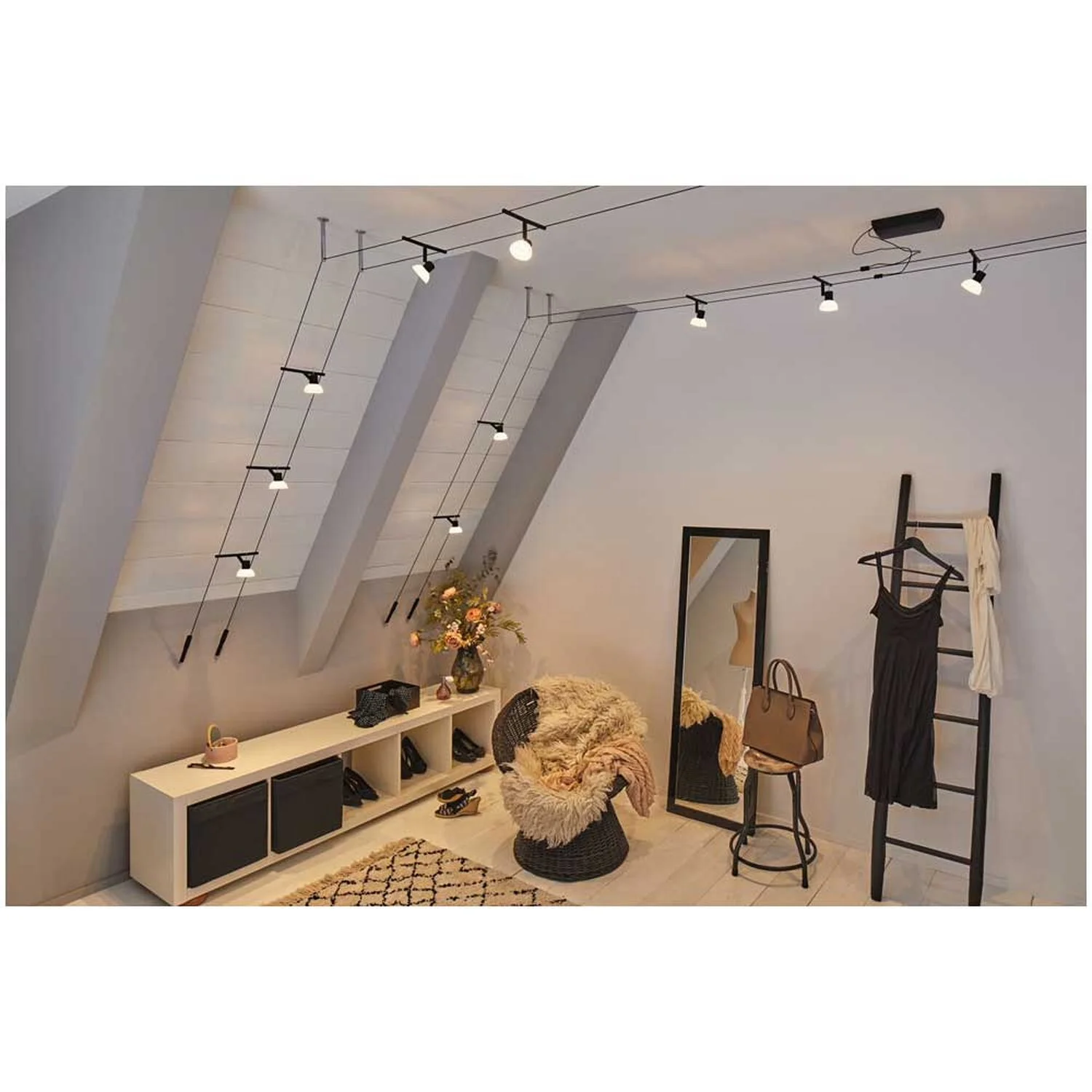 Paulmann Seilsystem-Basis-Set Sheela 5 X GU5,3 Matt Schwarz 10 M 10 Paulmann Seilsystem-Basis-Set Sheela 5 X GU5,3 Matt Schwarz 10 M – Bild 10