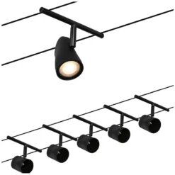 Paulmann Seilsystem-Basis-Set Cup 5 X GU5,3 Matt Schwarz 10 M -Lampen & Leuchten affär 554096 6