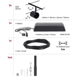 Paulmann Seilsystem-Basis-Set Cup 5 X GU5,3 Matt Schwarz 10 M -Lampen & Leuchten affär 554096 9